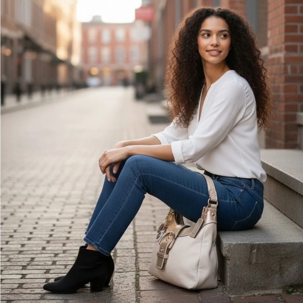 Coach 2011 Lynn Soho Hobo Leather Ivory & Gold Shoulder Bag #I11126-F17219